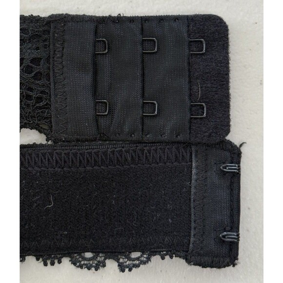 Auden Women's Unlined Bralette Black Floral Lace Size Medium - Picture 5 of 7